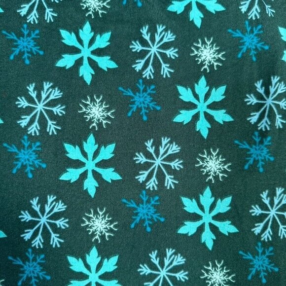 Dot Dot Smile Flapper Dress Sz 7 Snowflake Green Blue Christmas Holiday Winter - Picture 4 of 6